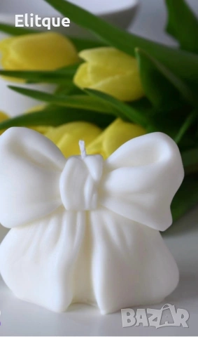 🎀🕯 Свещ „Панделка“ за празник – нежен акцент с ефект, снимка 2 - Други стоки за дома - 53567090