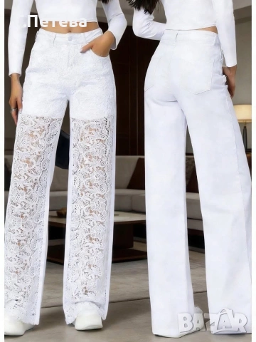 ❌Дънки с дантела , снимка 2 - Дънки - 53281328