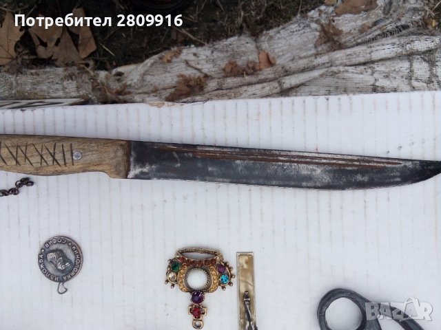 Стар кован овчарски нож, снимка 3 - Други ценни предмети - 43867196