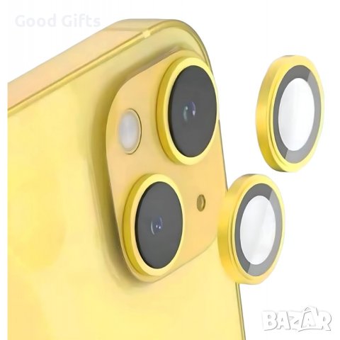 Цветен протектор за Камера, iPhone 15, Жълт, снимка 1 - Фолия, протектори - 43030485