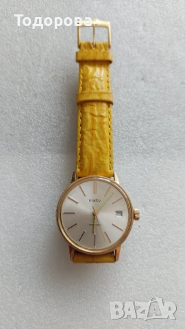 Мъжки швейцарски механичен автоматичен часовник 1970-80г.Отлично състояние, снимка 4 - Мъжки - 50971528