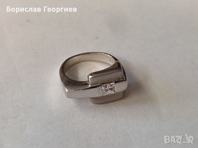 Сребърен пръстен 925 с родиево покритие, снимка 2 - Пръстени - 38002649