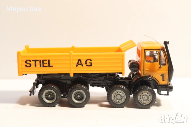 HERPA H0 1/87 MERCEDES САМОСВАЛ ГОНДОЛА МОДЕЛ КАМИОН, снимка 7 - Колекции - 53566331