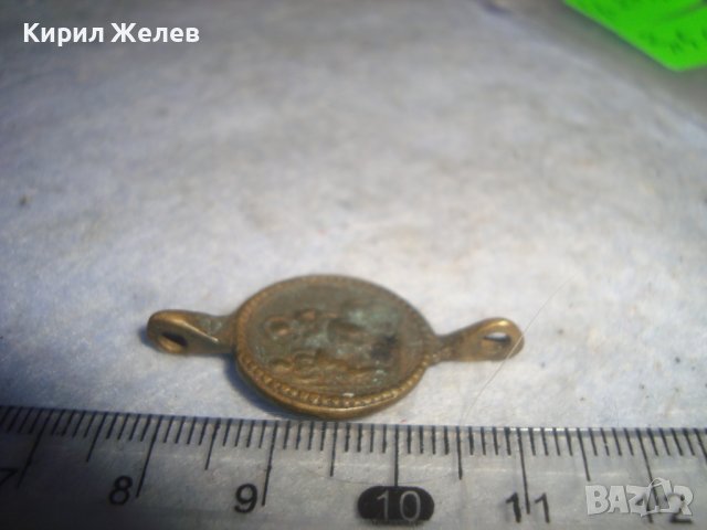 СТАРИННА БРОНЗОВА ДВУСТРАННА РЯДКА ВИСУЛКА НАКИТ УКРАШЕНИЕ МАЙСТОРСКА ИЗРАБОТКА 6167, снимка 6 - Антикварни и старинни предмети - 37170848