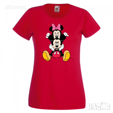 Дамска тениска Mickey & Minnie 3 Мини Маус,Микки Маус.Подарък,Изненада,, снимка 8 - Тениски - 36526206