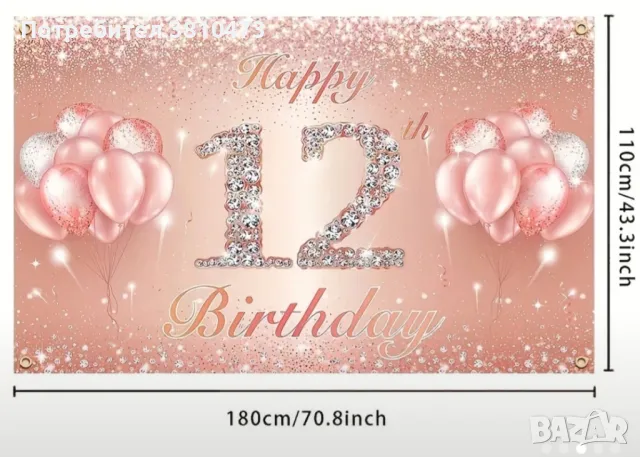 продавам банер за рождения ден , снимка 2 - Други - 48691478