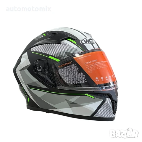 Каска за мотор Matt Black/Green -108-10, снимка 4 - Аксесоари и консумативи - 50558798