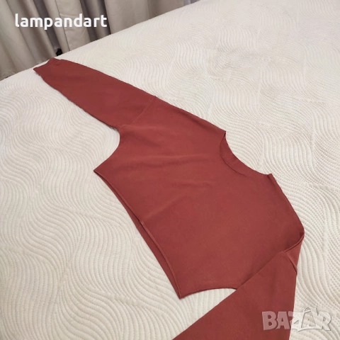 Кафява блузка , снимка 3 - Блузи с дълъг ръкав и пуловери - 52587920