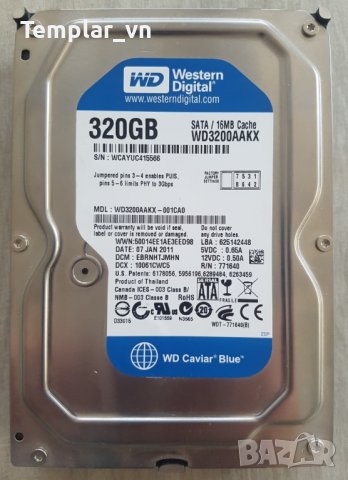 WD western digital Ultrastar 14 TB/ Seagate 500 GB 7200.10 / WD Blue 320 gb, снимка 5 - Твърди дискове - 30547371