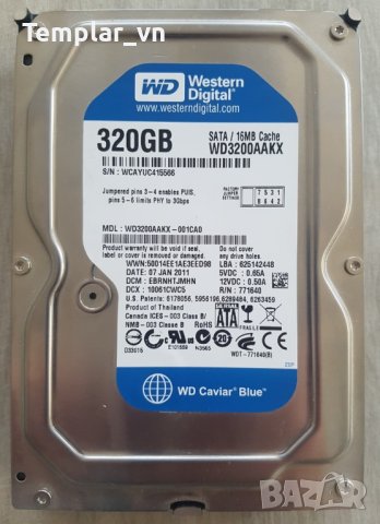 WD western digital  RED 2 TB/ Seagate 500 GB 7200.10 / WD Blue 320 gb, снимка 5 - Твърди дискове - 30547371