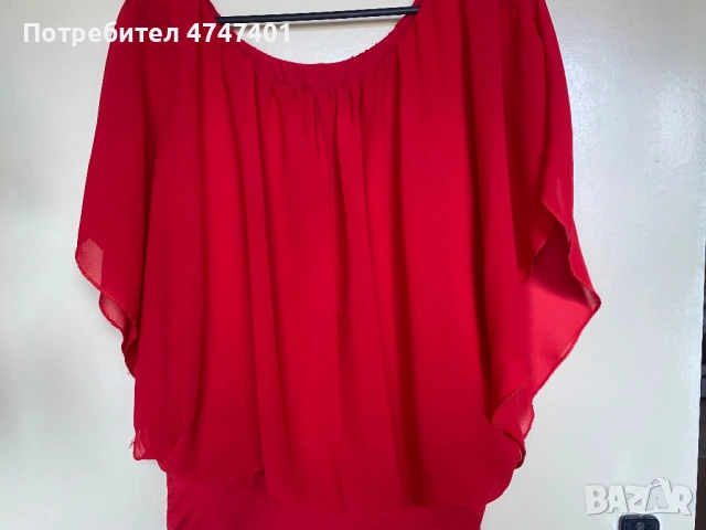 Ефирна дамска блуза, р-р М, снимка 2 - Тениски - 53606631