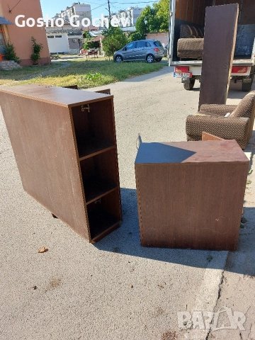 Разтегателен диван с футиол и 2броя шкафа., снимка 4 - Дивани и мека мебел - 52960099