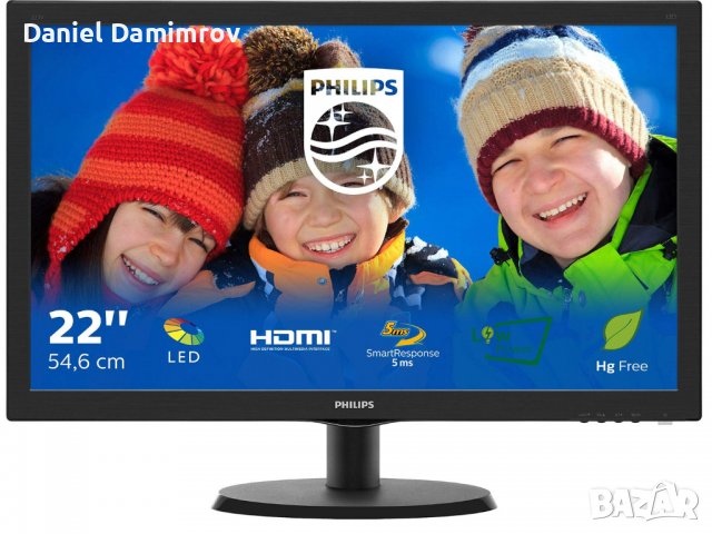 Монитор Philips 21,5",LED,75 Hz