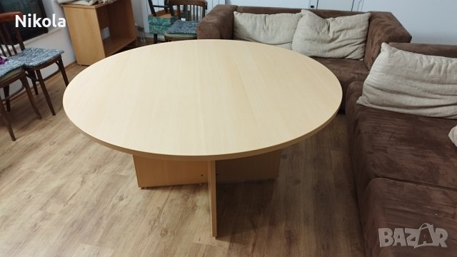 Кръгла маса светла - фладер бук - Ф 140/75/ 2,5см , снимка 6 - Маси - 43060729