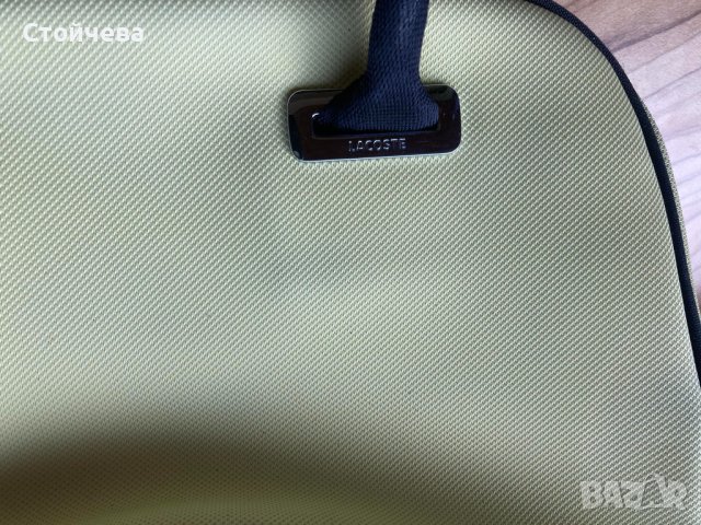 Lacoste оригинална дамска жълта чанта от PVC, снимка 13 - Чанти - 18393840