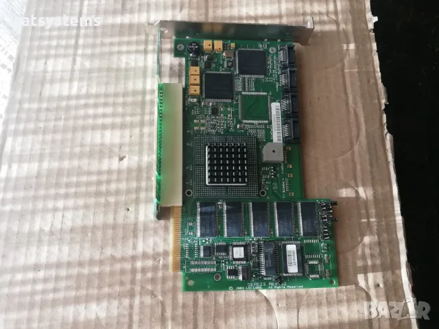 LSI Logic SER523 REV B2 Serial ATA-150 4-Ports PCI-X Raid Controller Card, снимка 6 - Други - 47896149