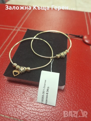 Дамски златни обеци - 6,34 гр., снимка 4 - Обеци - 53412153