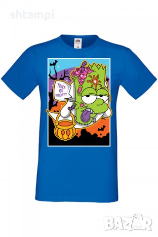 Мъжка тениска,The Simpsons Bart Simpson 02,Halloween,Хелоуин,Празник,Забавление,Изненада,Обичаи,, снимка 4 - Тениски - 38136320