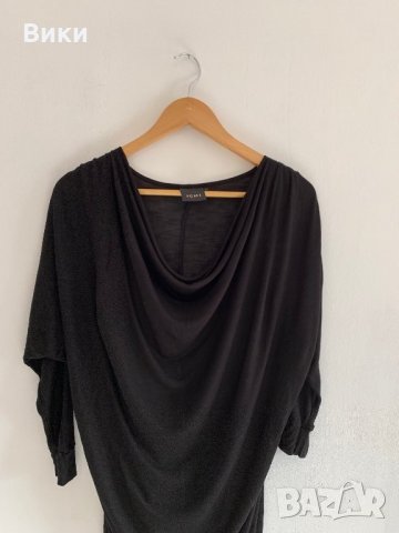 Дамска черна туника блуза, снимка 2 - Блузи с дълъг ръкав и пуловери - 26997777