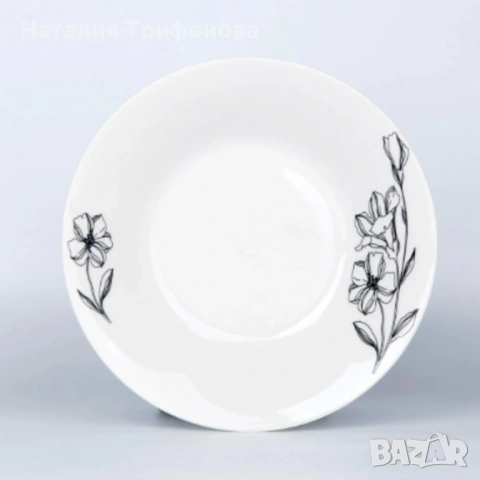 Комплект чинии 24 части с елегантен флорален дизайн – Лекота и стил за всяка трапеза, снимка 4 - Сервизи - 53404218