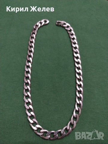 Сребриста верижка ланец,колие дължина от край до край 40см. много красив дизайн 37398