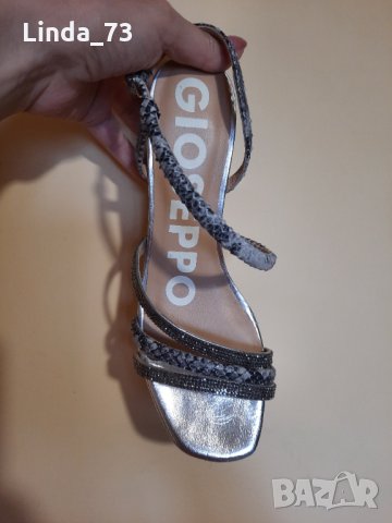 Дам.сандали-"GIOSEPPO"/изк.кожа/,№39 -цвят-сребрист. Закупени от Италия., снимка 2 - Сандали - 33150412