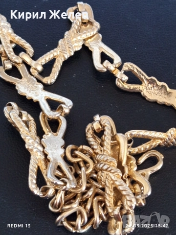 Красиво дамско коланче златисто метално 60см. стилно 27107, снимка 7 - Колани - 51822509