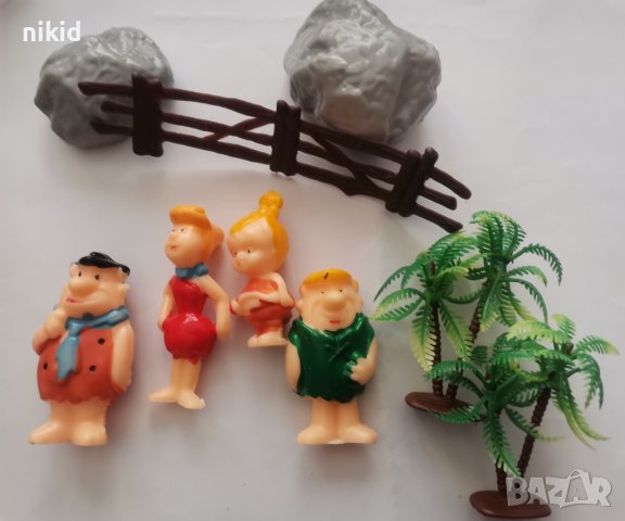 флинстоун Flintstones сет пластмасови фигурки играчки украса за торта декор топери топер, снимка 1 - Фигурки - 37959483
