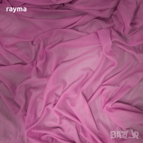 -70% Плат италиански памучен розов шифон, снимка 2 - Рокли - 28956829