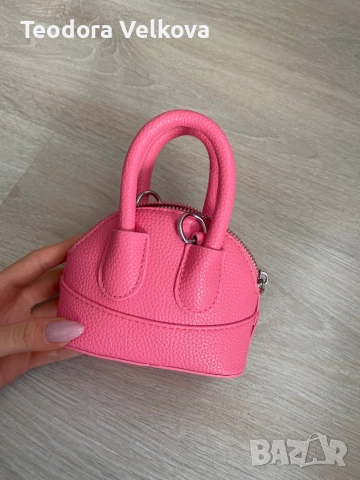 Мини розова чанта – с дълга дръжка, снимка 1