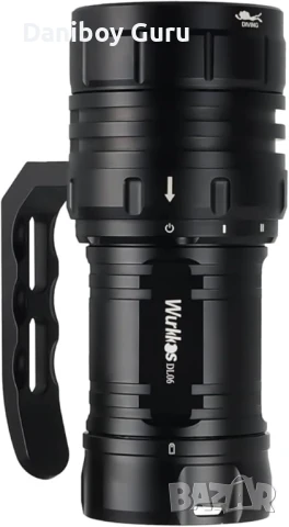 Фенерче за гмуркане Wurkkos DL06 Max 15000 лумена, 100° ъгъл на лъча, 6 LED диода, водоустойчиво