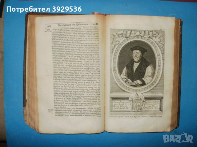 1681 История на Реформацията на Англиканската църква от Гилбърт Бърнет – 2 тома, снимка 14 - Други ценни предмети - 52090468
