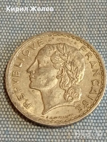 Две монети 5 франка 1949г. Франция - 1 франк 1944г. Франция за КОЛЕКЦИЯ ДЕКОРАЦИЯ 30338, снимка 5 - Нумизматика и бонистика - 48659963