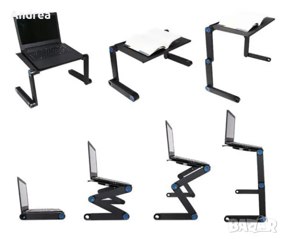 Сгъваема маса за лаптоп с голям охладител T9, снимка 4 - Маси - 48029780