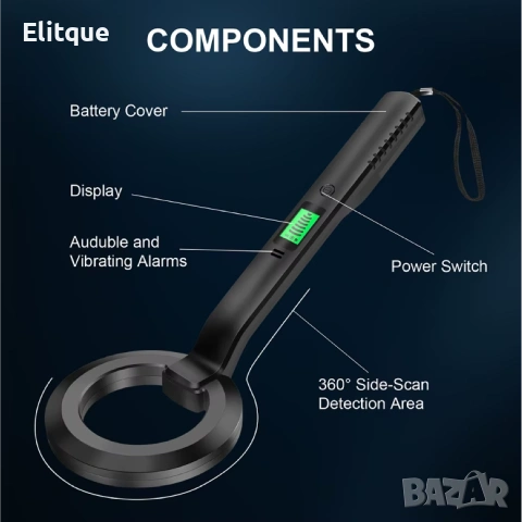 Професионален ръчен металотърсач с дисплей, снимка 2 - Други стоки за дома - 53191809