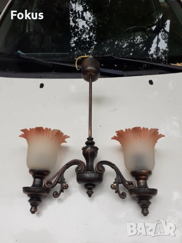 Страхотен български меден абажур полюлей