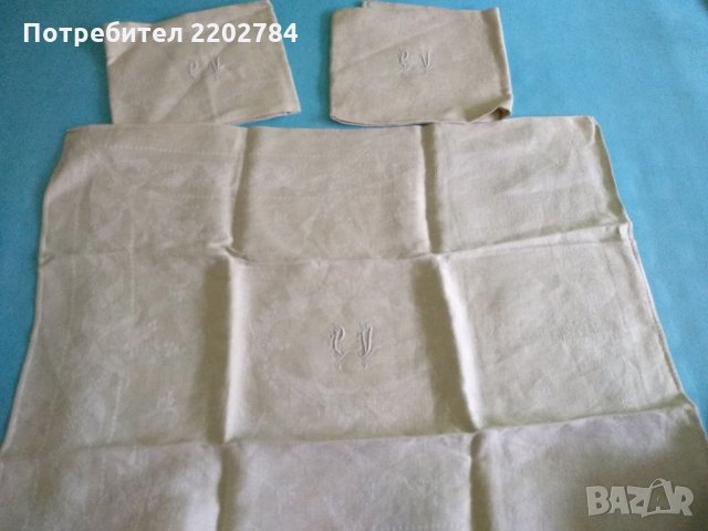Битови,старинни големи ленени кърпи , снимка 4 - Покривки за маси - 29883129