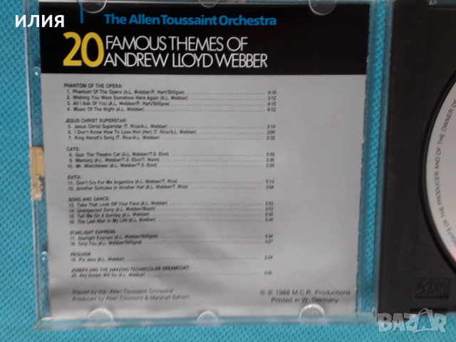 The Allen Toussaint Orchestra – 1988 - 20 Famous Themes Of Andrew Lloyd Webber(Laser – 2668282)(Musi, снимка 3 - CD дискове - 44861032