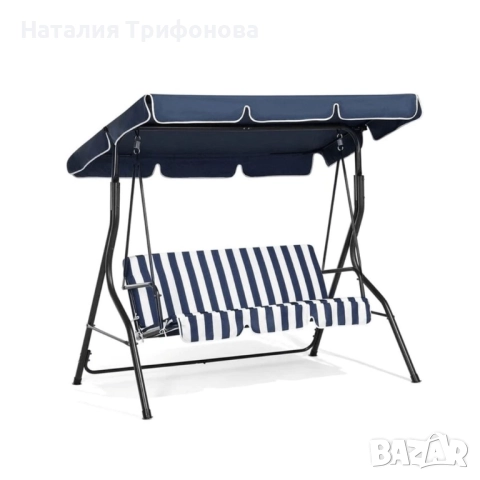 Триместна градинска люлка 110x172xH155 cm, снимка 2 - Градински мебели, декорация  - 51709169