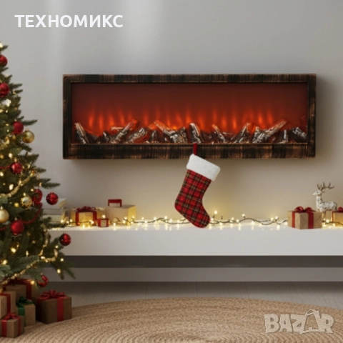 Светеща декоративна камина, ефект на истински пламък, 61x20x10см, снимка 8 - Декорация за дома - 52041713