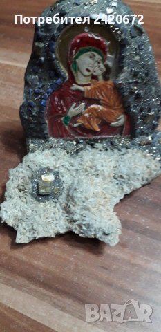 Рисувана  каменна  икона, снимка 1