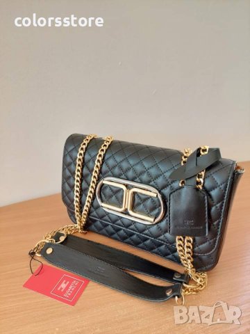 Луксозна Черна чанта/реплика Elisabetta Franchi  код SG-U78, снимка 2 - Чанти - 40728942