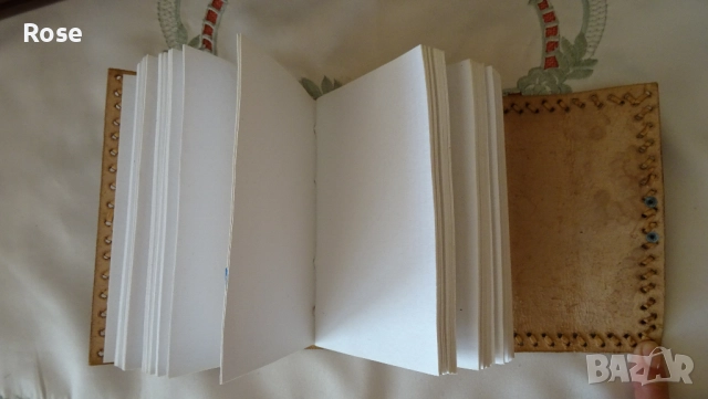 Ръчно изработен тефтер – естествена кожа., снимка 2 - Антикварни и старинни предмети - 51870772