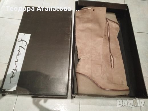 Естествен велур, 40 номер. , снимка 2 - Дамски ботуши - 27087056