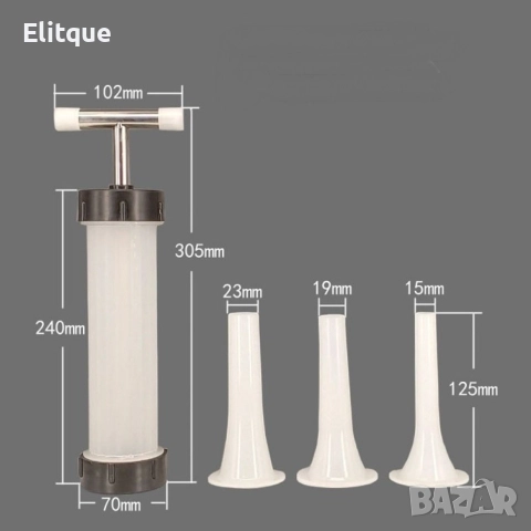 Механичен уред за пълнене на колбаси, снимка 5 - Други - 52865247