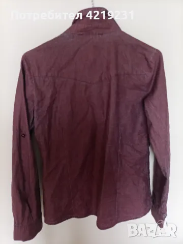 Ефектна риза от деним с камъни и мънисти, снимка 4 - Ризи - 49695331