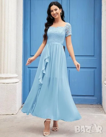 Елегантна дамска рокля Wedtrend, размер S, дълга дантелена рокля, снимка 4 - Рокли - 50968115