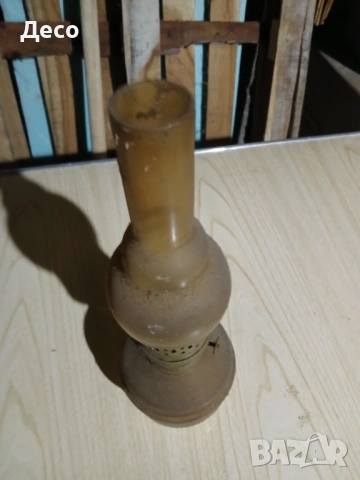 Стара стъклена газова лампа., снимка 3 - Други ценни предмети - 53581344