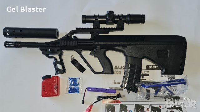 AUG Gel Blaster гел бластер-детска пушка с меки гел топчета-Orbeez, снимка 2 - Електрически играчки - 42992560