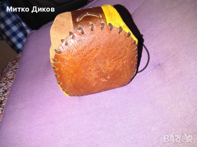 Торбичка за пендари други естествена кожа дебела Н-13см фи11см отлична, снимка 5 - Портфейли, портмонета - 43668716